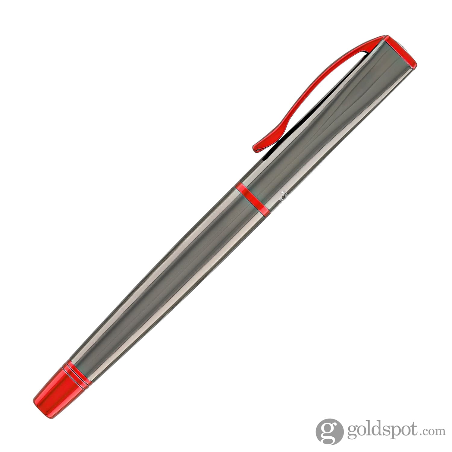 עט רולר Monteverde Impressa - אפור כהה עם גימור אדום Gunmetal with Red Trim