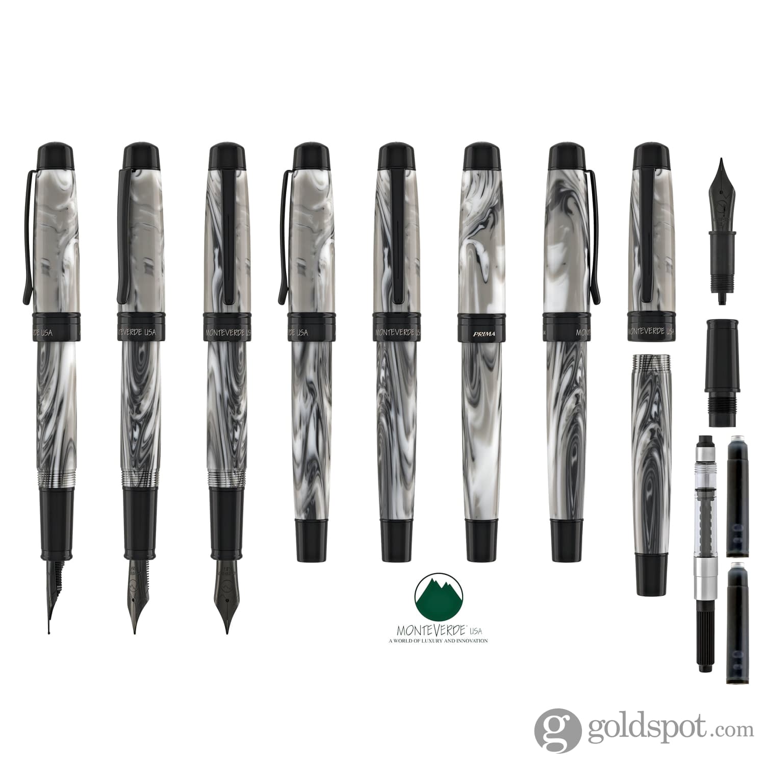 עט נובע Monteverde Prima - אפור Swirl Grey Swirl
