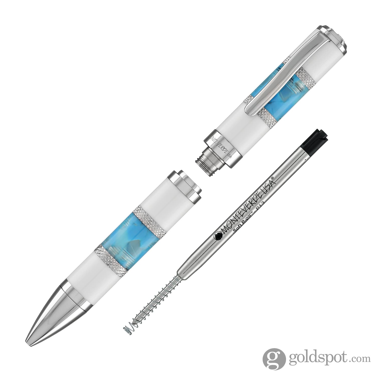 עט כדורי Monteverde Regatta - כחול סנטוריני Santorini Blue
