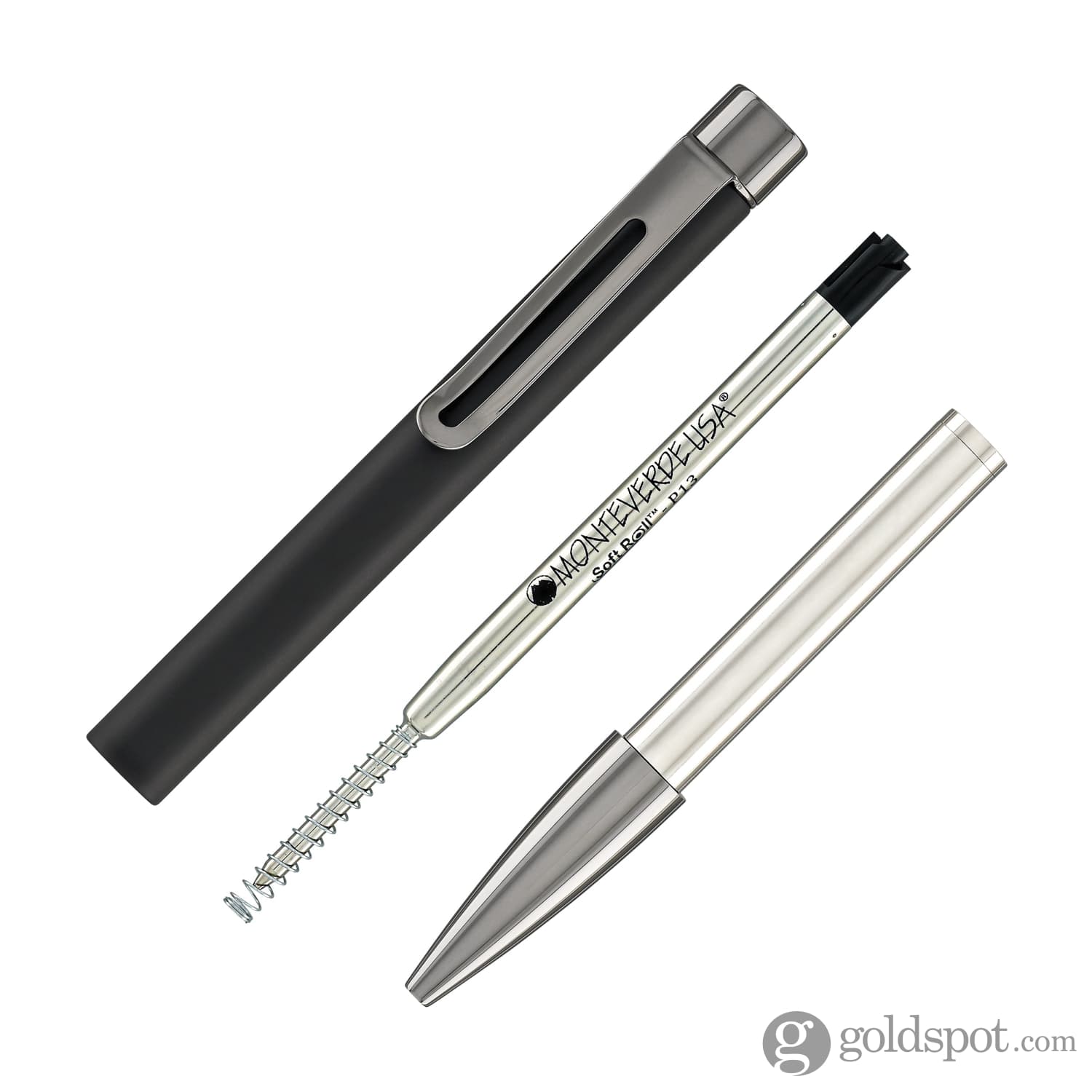 עט כדורי Monteverde USA Ritma Anodized - שחור Black