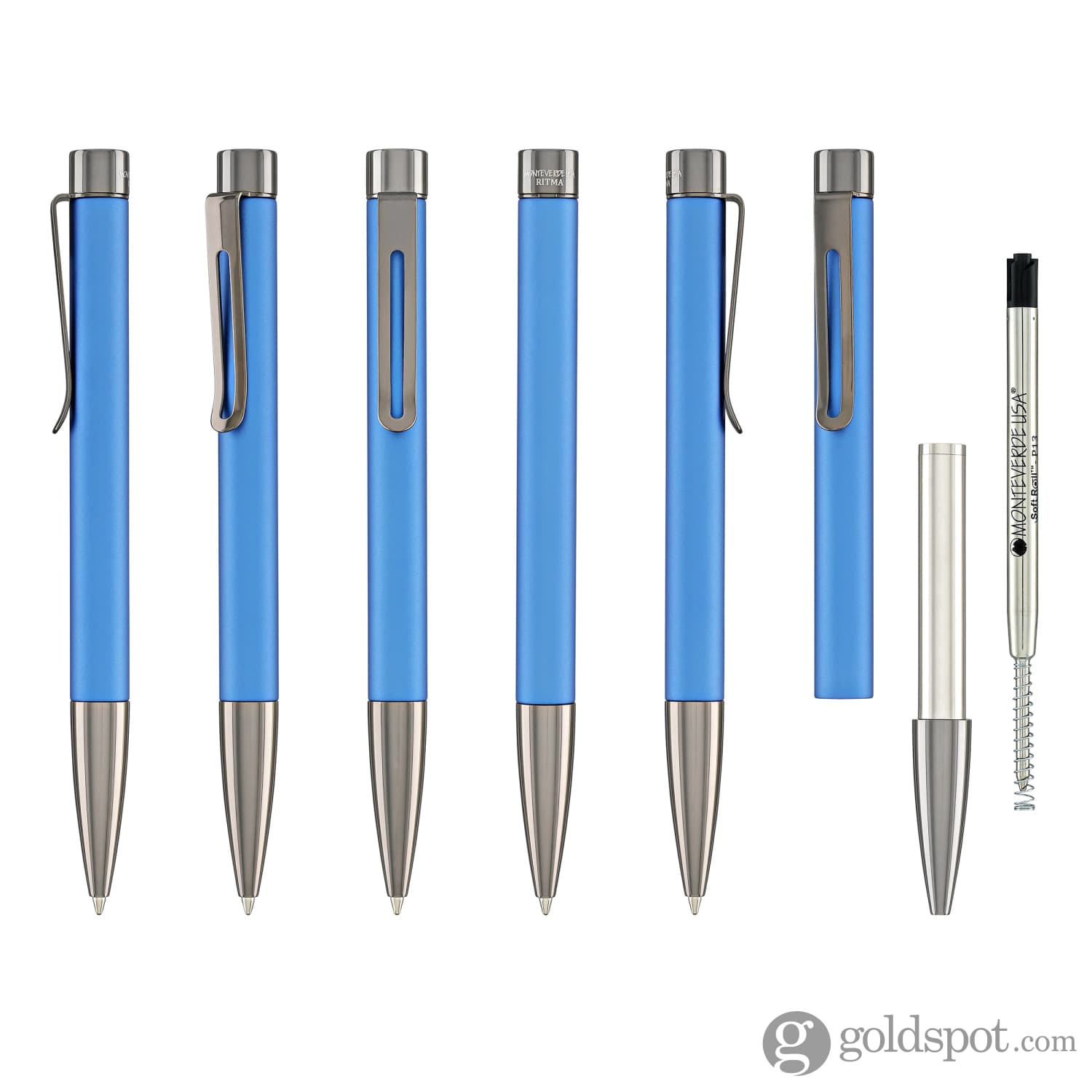 עט כדורי Monteverde USA Ritma Anodized - כחול Blue