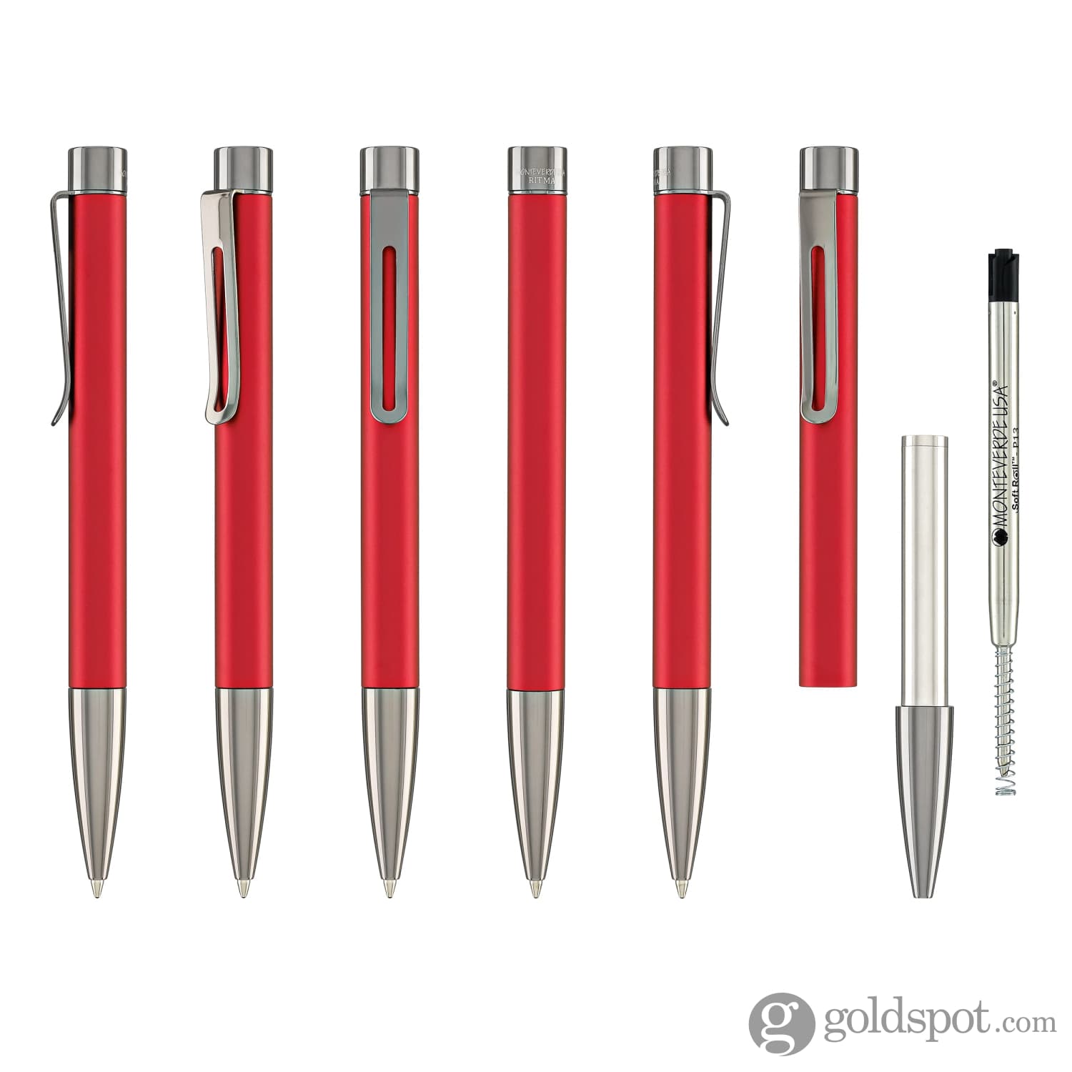עט כדורי Monteverde Ritma Anodized - אדום Red