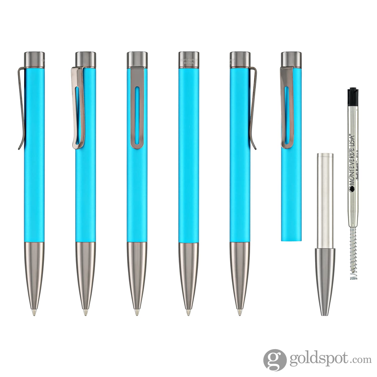 עט כדורי Monteverde USA Ritma Anodized - טורקיז Turquoise