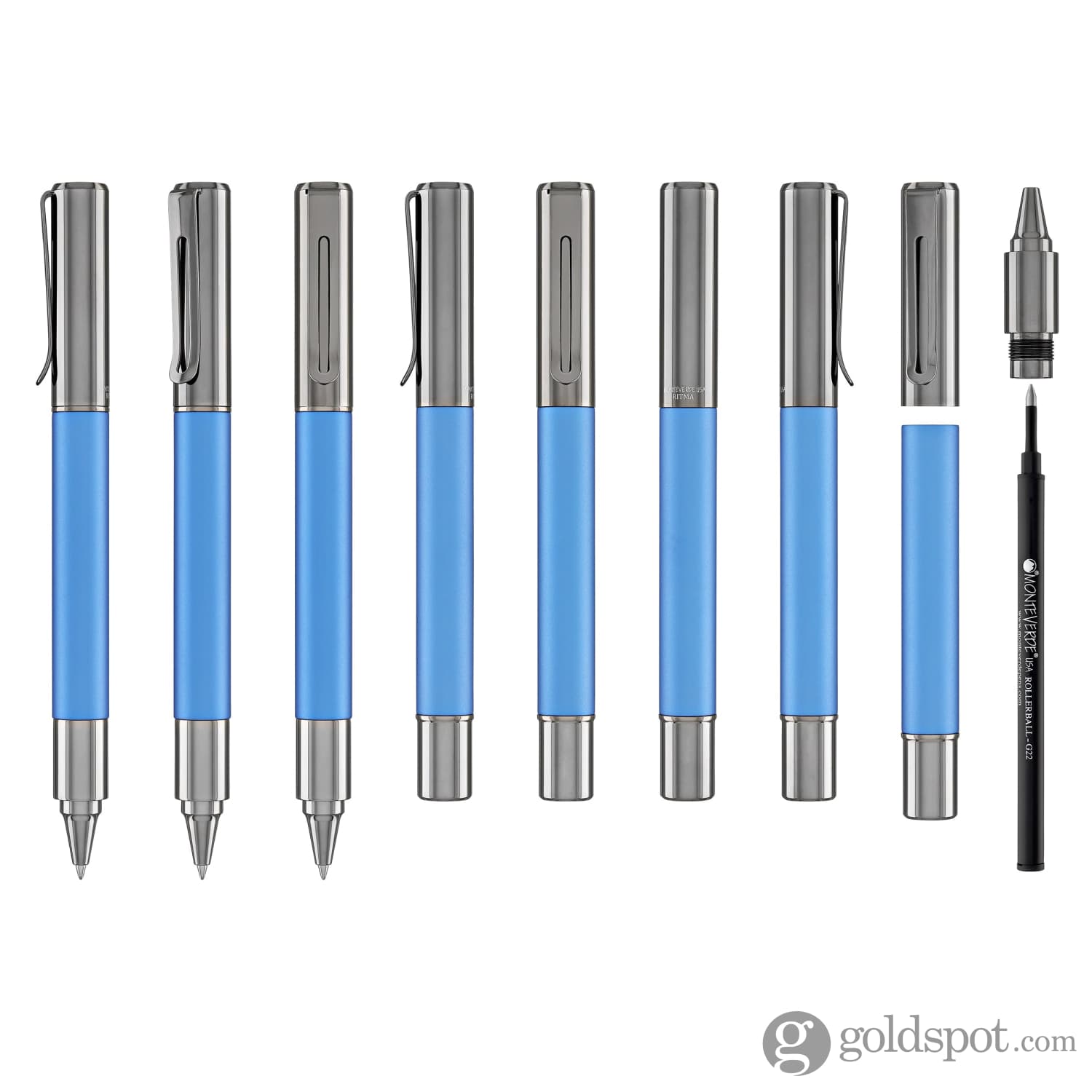עט רולר Monteverde USA Ritma Anodized - כחול Blue