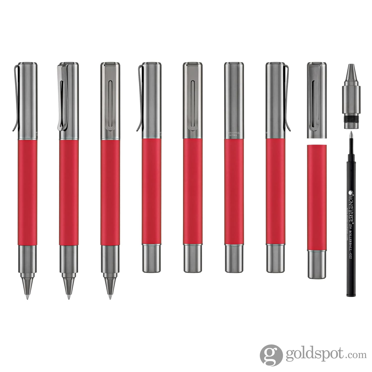 עט רולר Monteverde USA Ritma Anodized - אדום Red
