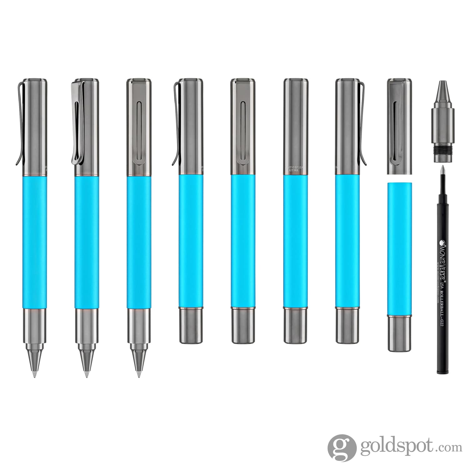 עט רולר Monteverde USA Ritma Anodized - טורקיז Turquoise