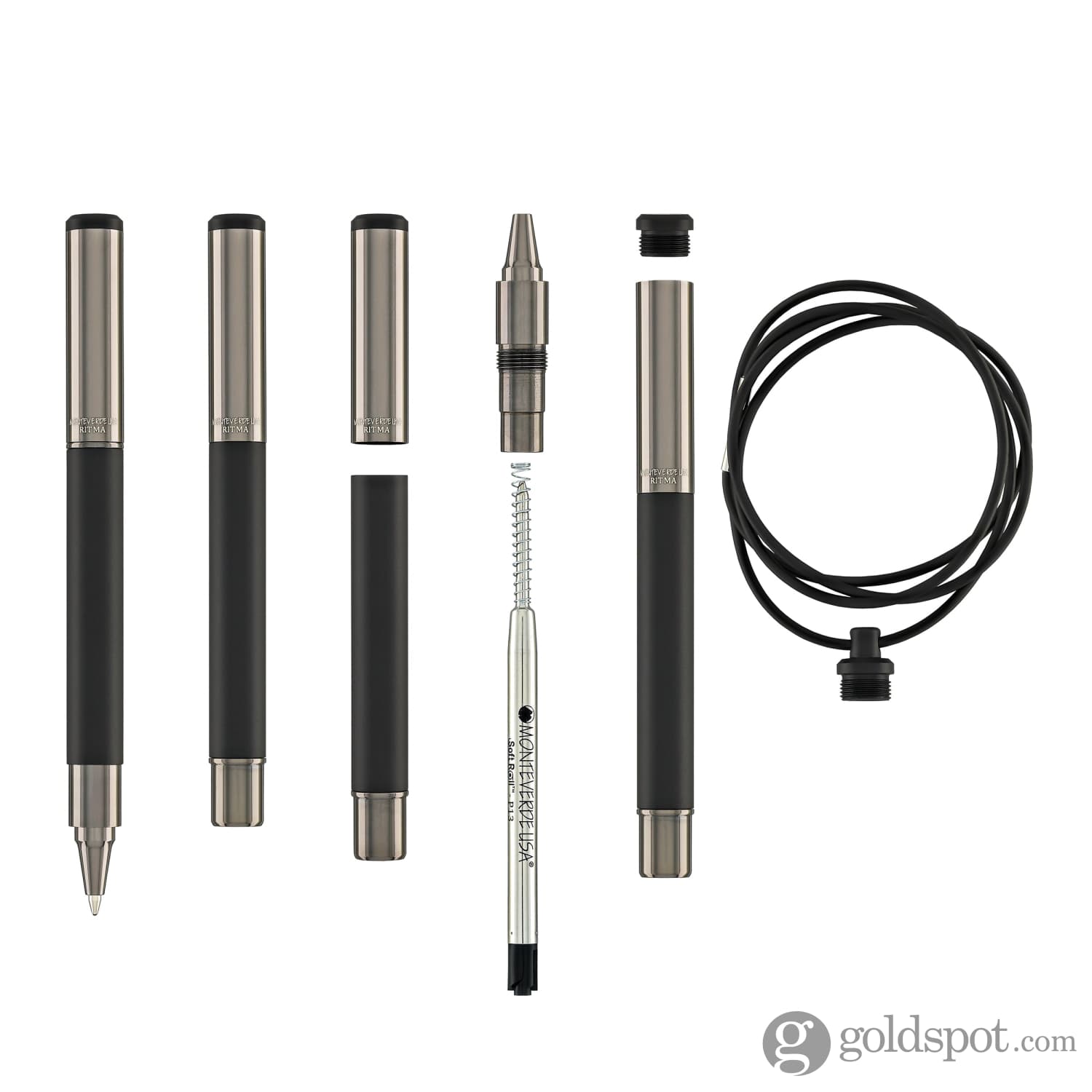 עט כדורי Monteverde USA Ritma Gala Convertible - שחור Black